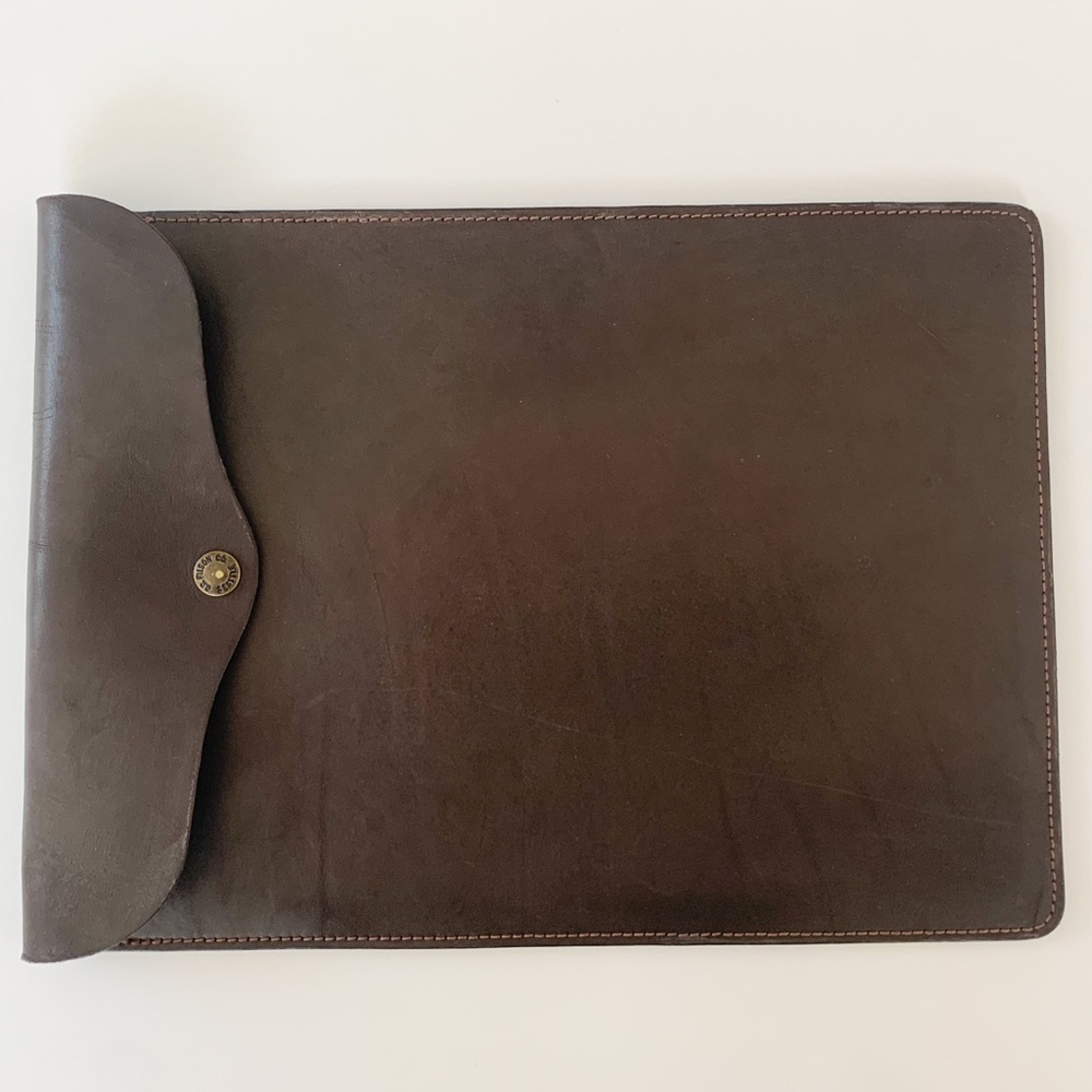 Filson Leather Laptop Case Brown